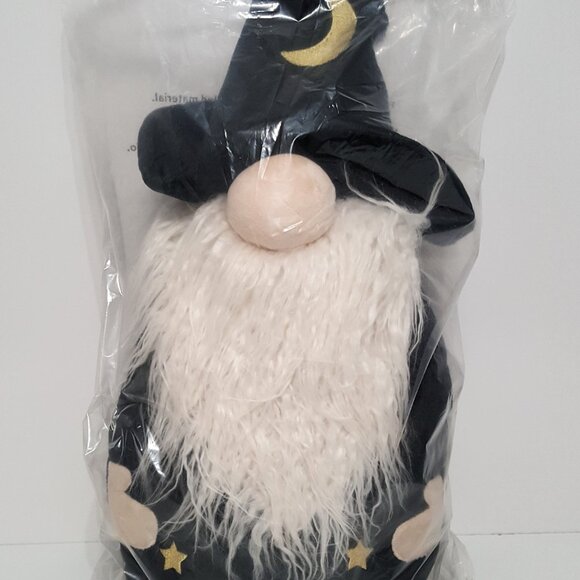 NEW RARE Pottery Barn Halloween Velvet Wizard Gnome Shaped Pillow 8" w x 23" h - Picture 6 of 6